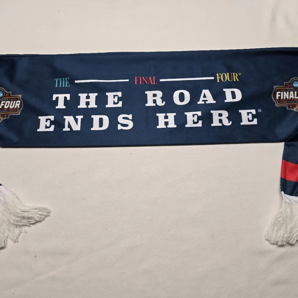 Capital One Final Four Basetball The Road Ends Here Blue and Red Scarf
